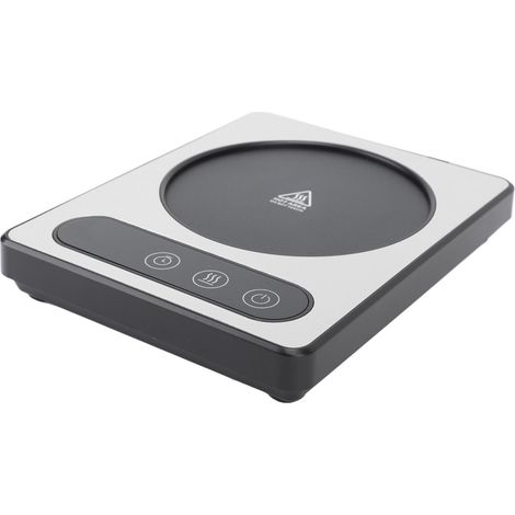 Chauffe-tasse intelligent 36 W, commandes tactiles, minuterie 12 h, idéal pour le café, le thé au lait et le chocolat chaud. Couleur argent. Prise UE 220 V. (1/5)