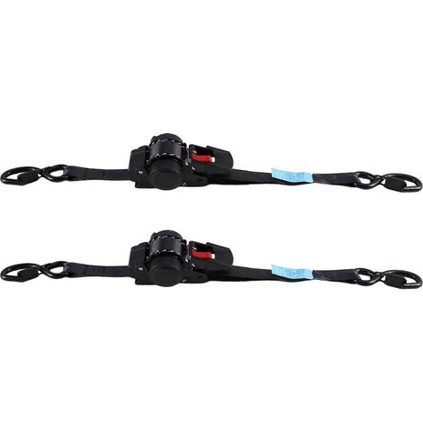 Sangle à cliquet automatique rétractable, sangle auto-rétractable, sangle de fixation de traverse arrière, adaptée aux bateaux, motos et jet skis. (1/4)