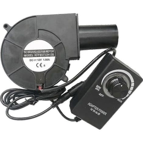 Ventilateur centrifuge turbo haute vitesse 9733 DC 12 V avec variateur de vitesse pour poêle à pétrole et gril -NN1 (1/4)