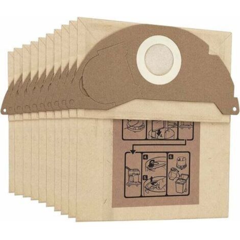 10er-Pack Staubsaugerbeutel Ersatz für Kärcher WD2 MV2 WD2250 A2004 A2054 6.904-322.0, TRIMEC