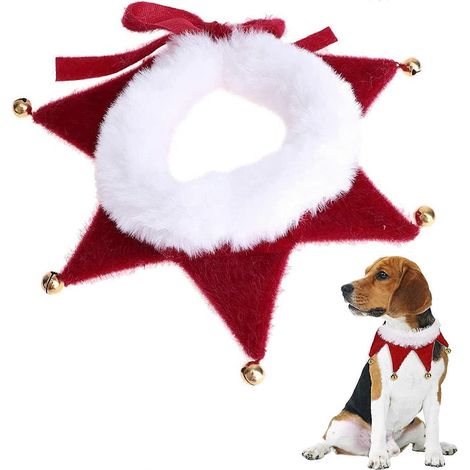 Écharpe de Noël pour animaux, collier de chien et de chat avec clochette, taille XS (1/5)