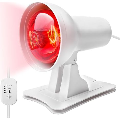 Lampe À Lumière Rouge, Lampe Infrarouge, Lampe Chauffante Rouge, Pour Soulager La Fatigue Musculaire et Offrir Une Chaleur - Angle Réglable Pour Un Confort (1/5)