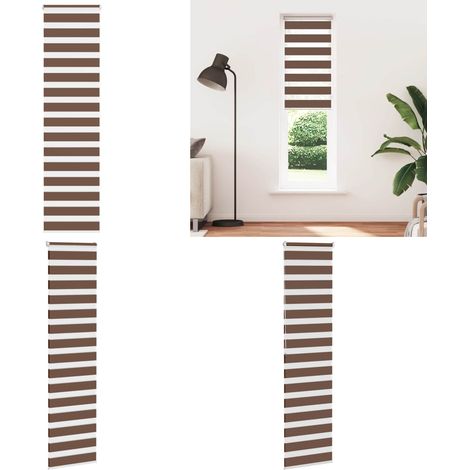 vidaXL Zebrarollo Braun 60x200 cm Stoffbreite 55,9 cm Polyester (1/5)