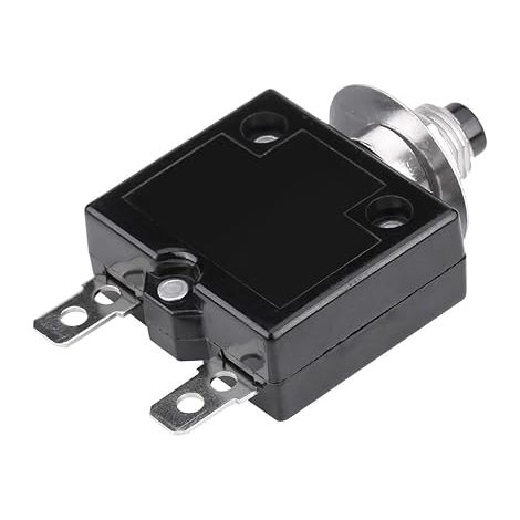 Circuit Breaker Thermal Reset Switch, 125-250V AC 50V DC Current Overload Protection Pushbutton Circuit Breaker