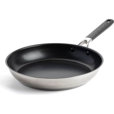 KitchenAid - KA-Classic Stainless Steel OpenFrypan - Silver - 30 cm