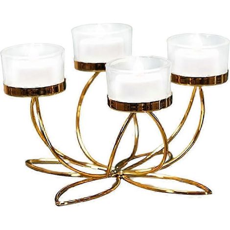 1/3/4/5 Bougeoirs Décoration artisanale romantique Porte-bougies pour dîner Salon Fête-19x19x9cm (1/5)
