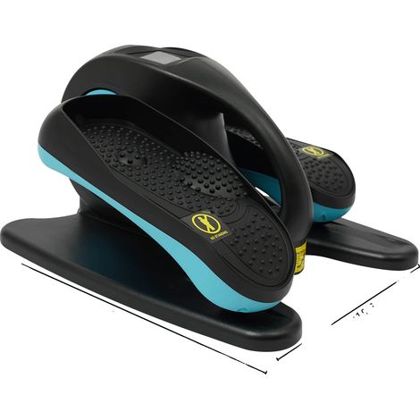 Vélo elliptique, télécommande, vitesses réglables, Bleu (1/2)