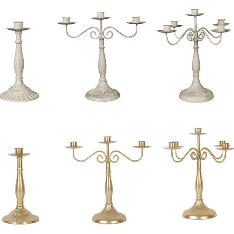 Support de bougies métal nordique à 3 branches pour décoration de table et centre de table (1/5)