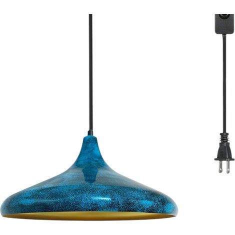bamyum Suspension Luminaire Rétro en Metal de 30 cm, Lustre de Salon Vintage, Éclairage de Plafond pour Chambre, Cuisine, Lampe Suspendue (1/2)