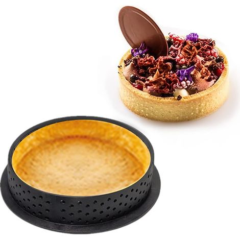 Anneaux Tartelettes Plastique 8cm Lot de 12 - 12 pièces, transparent, 8cm - moule tartelette quiche gateau mousse chaleur - tart (1/5)