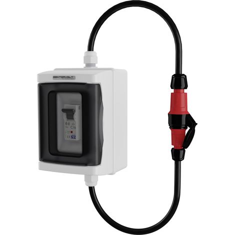 Adapter 230V Stecker auf 230V Kupplung mit Sicherung C16 1P Doktorvolt 2513 (1/3)