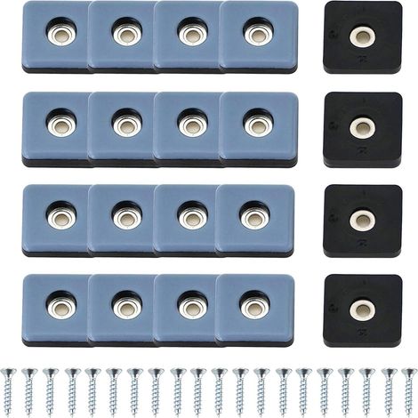20 patins pour meubles PTF moquette, carrés à visser, de 25 mm avec (1/5)