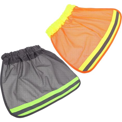 Visière Solaire Haute Visibilité 2pcs avec Bande Réfléchissante et Pare-Soleil en Maille pour Casque de Chantier, Protection UV pour Ouvriers Bâtiment (1/5)