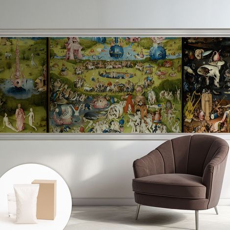 Papier peint intissé avec imprimé pour décoration intérieure pour rénovation a motif - Colle incluse gratuite Jardin mystérieux 250x104 cm (1/5)