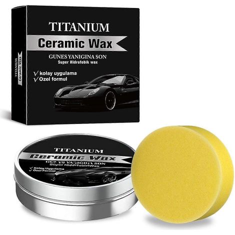 Cire de polissage pour revêtement automobile, crème de cire céramique titane, pâte de réparation des rayures pour l'entretien de la peinture automobile (1/5)