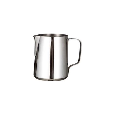 Pichet à mousse de lait, pichet à lait en acier inoxydable 304, pichet à vapeur de 350 ml, pichet à vapeur pour café, cappuccino, barista, carafe à lait avec stylo de décoration, argenté 350ML