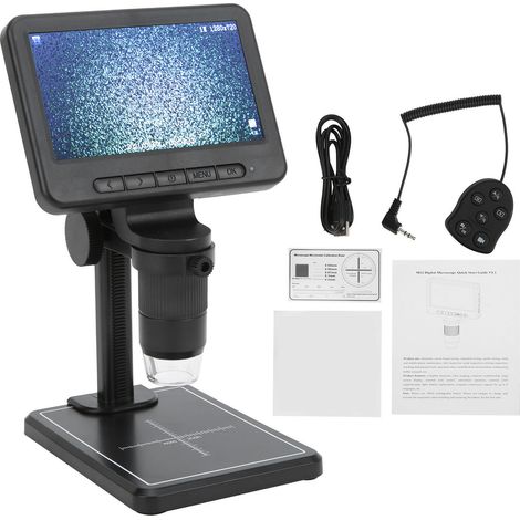 Microscope numérique USB 5 pouces écran HD 1080P, 8 LED réglables, VGA/720P/1080FHD pour inspection et maintenance industrielle (1/5)