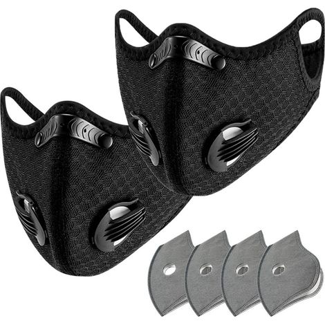 JSSEVN- Masque de protection respiratoire 4 couches – Filtration EAPI – Ajustement parfait – Compatible avec filtres à charbon actif (1/4)