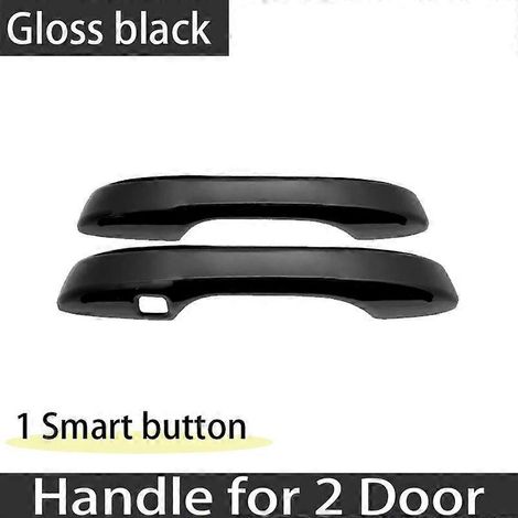 Lot de 4 autocollants noirs brillants pour poignées de porte de Honda Civic 11e génération FE FL Berline (2022-2023) - Accessoires de style et de protection - 2 portes, 1 serrure (1/5)