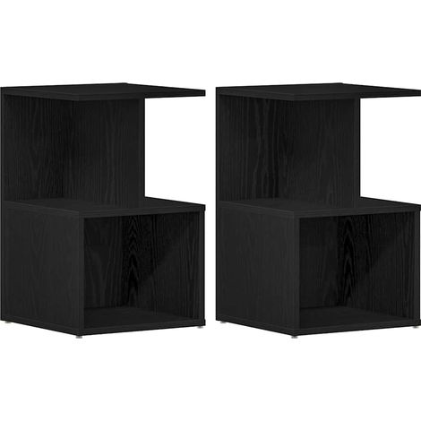 Maison Exclusive - Armadio da Notte 2 pcs Rovere Nero 35 x 35 x 55 cm