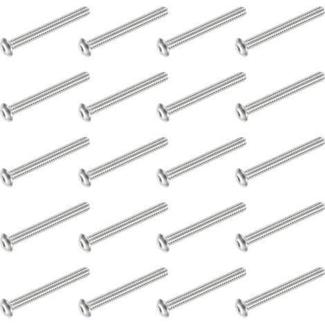 20 PC Vis À Tête Hexagonale Fraisée 6-32 UNC x 1-1/4 Pouce Argent (1/5)