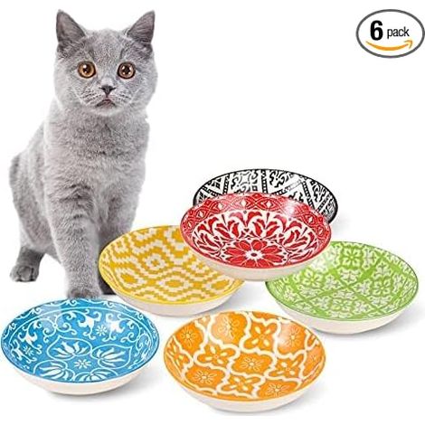 Ceramic Cat Bowls Set Cat Bowls For Medium And Small Breeds Microwave Dishwasher Safe Cat Bowls (1/5)