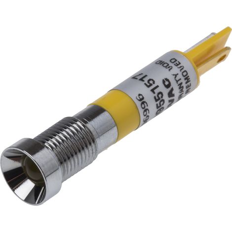 Voyant LED lumineux  Jaune RS PRO, dia. 8mm, 24V c.a. ( Prix pour 1 )