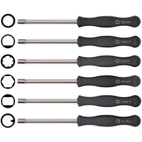 Jeu de tournevis pour carburateur, outil de réglage 6 pièces adaptable sur Husqvarna 125 135 136 137 141 141 235 235e 236 236e 240 240e 435 435e 440e de McCulloch Partner tronçonneuses Poulan H719