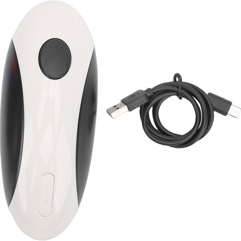 Ouvre-boîte électrique de cuisine en acier inoxydable, à piles, ouvre-couvercle automatique pour toutes formes de boîtes de conserve (1/5)