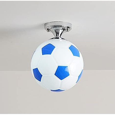 Plafonnier De Football,Lustre De La Chambre Des Enfants,éclairage Intérieur,Lustre De Personnalité Créative,Salon Salle à Manger Chambre éclairage Chaleureux 20CM (Bleu) (1/5)