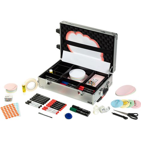 Moderationskoffer Professional Travel 54 x 35 x 16 cm (B x H x T) Aluminium silber (1/4)
