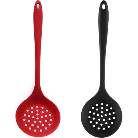 Lot de 2 écumoires en silicone antiadhésives, passoire fendue (1/5)