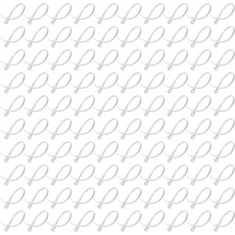 Confezione da 100 fascette autobloccanti in nylon per organizzare cavi, tubi da giardino, piante, pacchi (1/5)