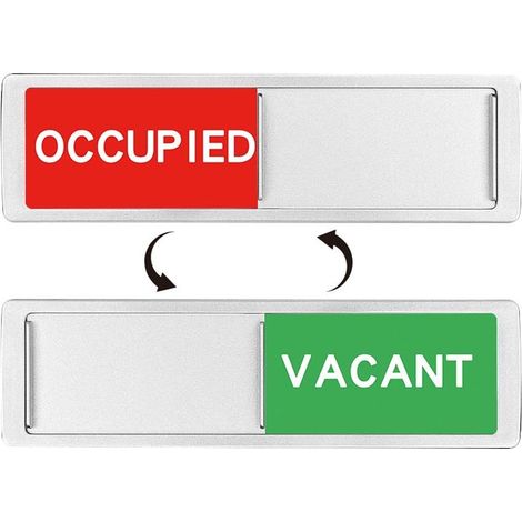 Panneau de confidentialité Coulissant - Indicateur de Porte Libre/Occupé pour Bureau, Toilettes et Maison (1/3)