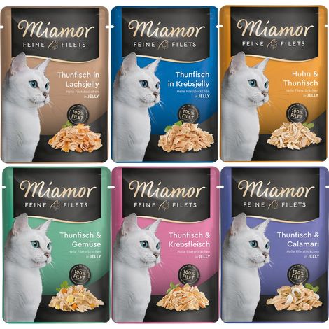 Miamor Filets fins en gelée Sachet 100g - Mélange 6x100g