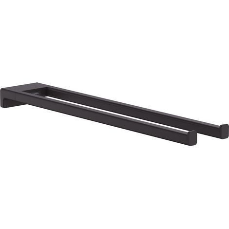AddStoris Porte-serviettes double branche 450 mm, Noir mat (41770670)