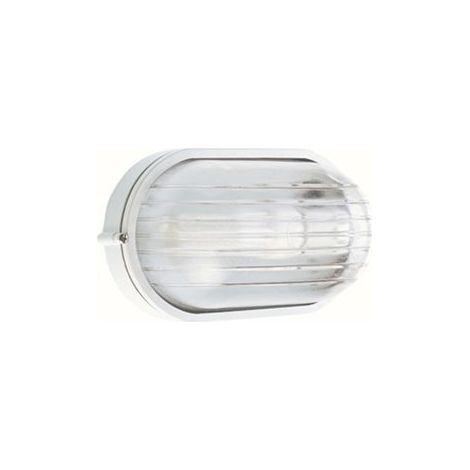 Petit plafonnier E27 blanc ovale ligne industrielle