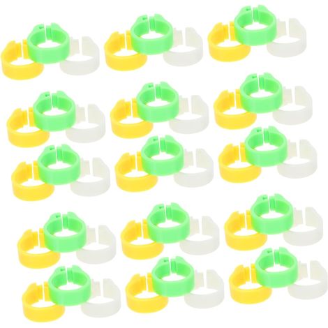 300pièces Bagues pour Pattes Oiseaux Plastique Anneaux pour Pattes de Perroquets Volailles et Poulets (1/5)