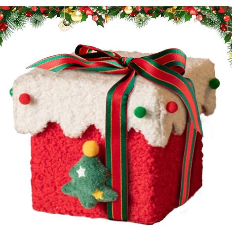 Scatole per caramelle natalizie, sacchetti per caramelle per feste, piccole scatole per dolcetti, graziose scatole per caramelle, scatole regalo festive, scatole per dolcetti in cartone e lana d'agnel (1/4)