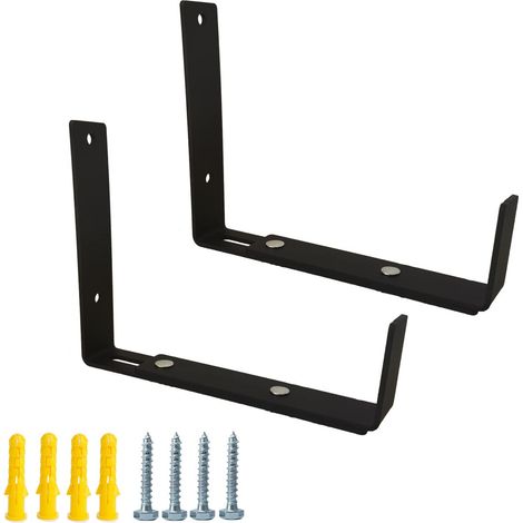Lot de 2 supports de jardinière réglables pour fenêtre, étagère de jardinière avec taille réglable, largeur du fond de la jardinière (1/4)