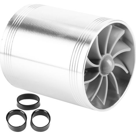 Turbocompresseur d'admission pour voiture, turbocompresseur à double ventilateur, économie de carburant, turbine, argent (1/5)