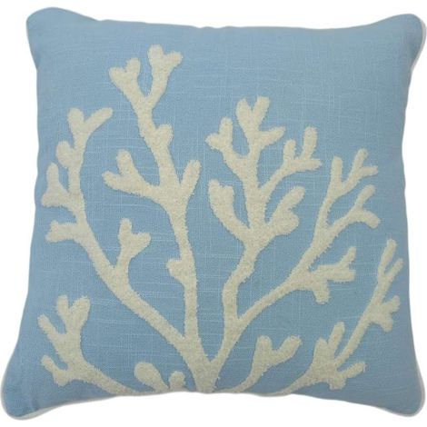 Domo Mea Cuscino Decorativo Azzurro 45x45 cm con Motivo Corallo (1/5)