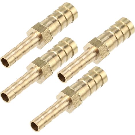 Straight Barbed Brass Pipe Fitting 4 Pieces (1/5)