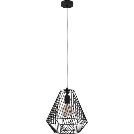 Suspension 3 lumières Roccamena 1 noir - 43686 (1/5)