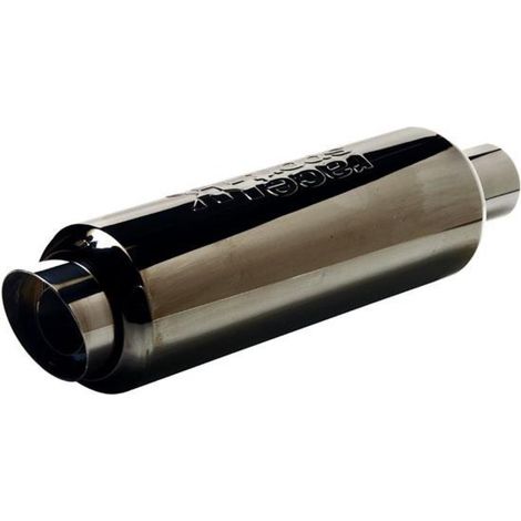 Silencieux Echappement Universel sortie ronde - gun metal - Inox