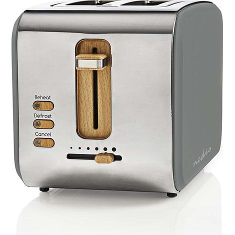 Nedis KABT510EGY Tostadora Gris 900W 2 Ranuras (1/5)