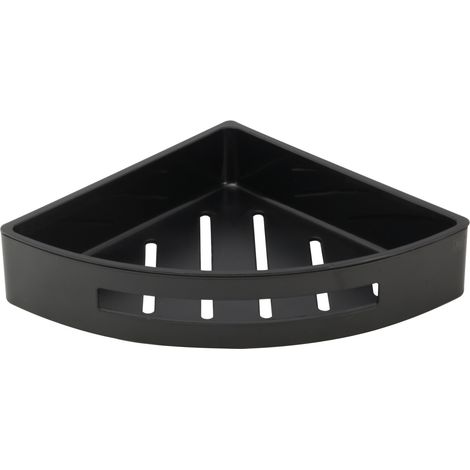 JTP Vos Corner Basket with Shelf - Matt Black (1/2)