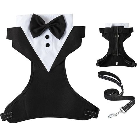 Dogs Tuxedo Wedding Suit,Dog Prince Wedding Bow Tie Shirt with