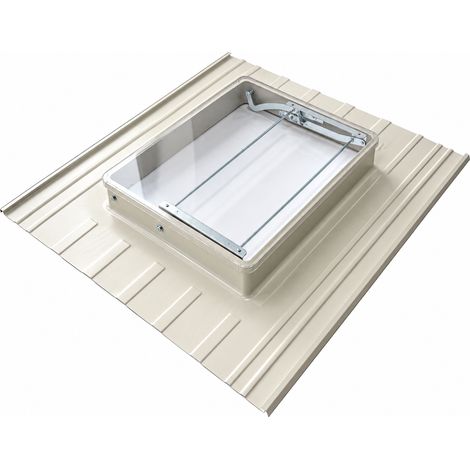 Fenêtre d'accès toiture pour combles non aménagés 66 x 53 cm – Vitre synthétique incassable, Blanc RAL 9002 – LPP TERRALUZ Blanc (1/5)