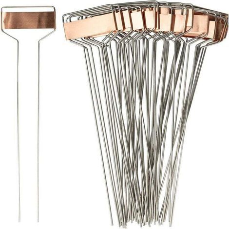 Étiquettes métalliques pour plantes de jardin, lot de 25, imperméables, idéales pour l'extérieur, 25 cm (10 pouces). (1/4)